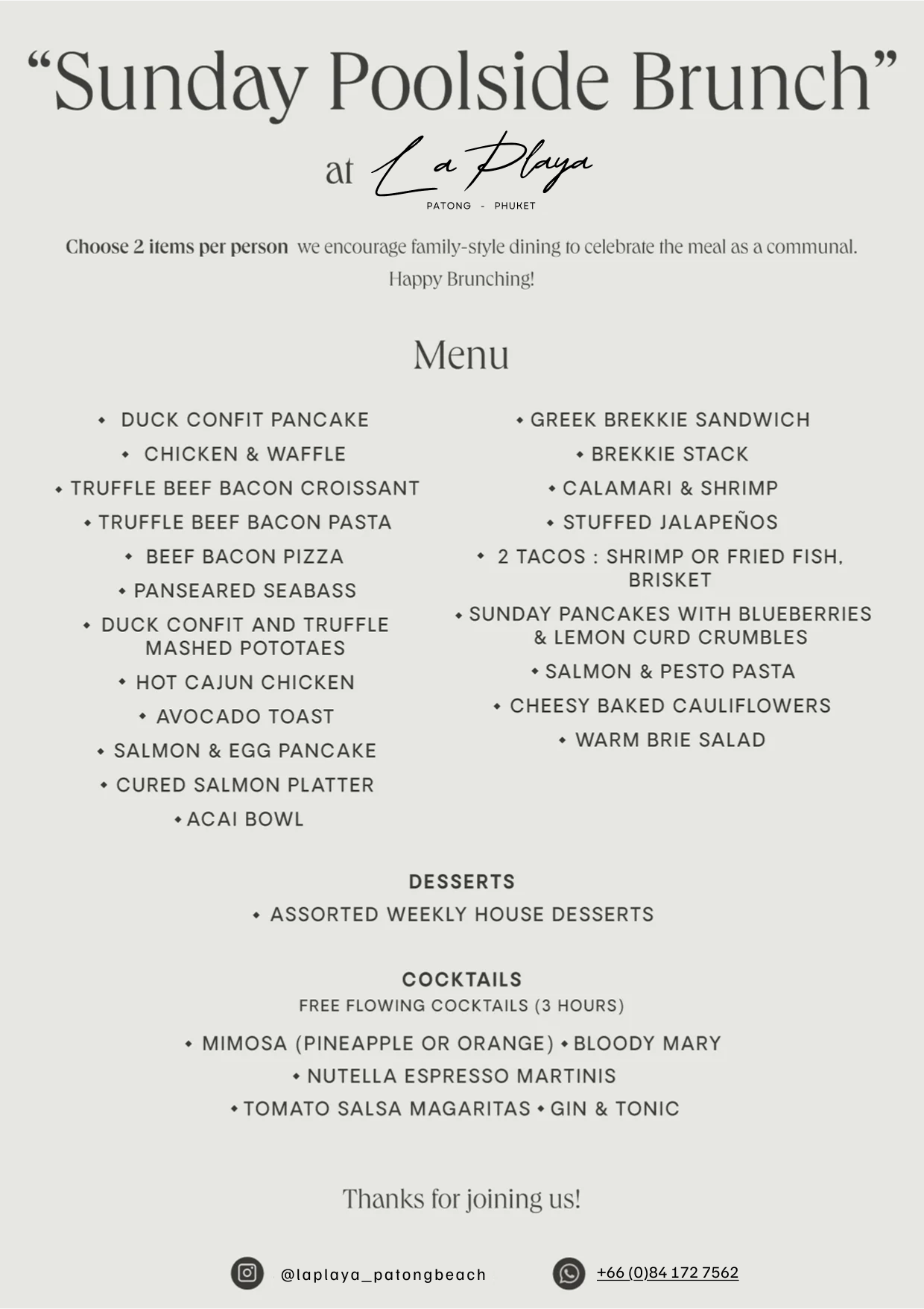 La playa Menu - Casa Solana